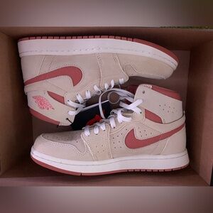 NWT Nike Air Jordan 1 High Zoom Comfort 2 'Sail Burnt Sunrise'